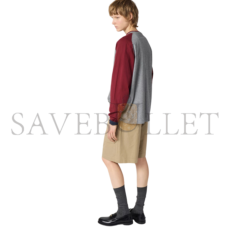 MIU MIU COTTON JERSEY HENLEY SHIRT MJLA34